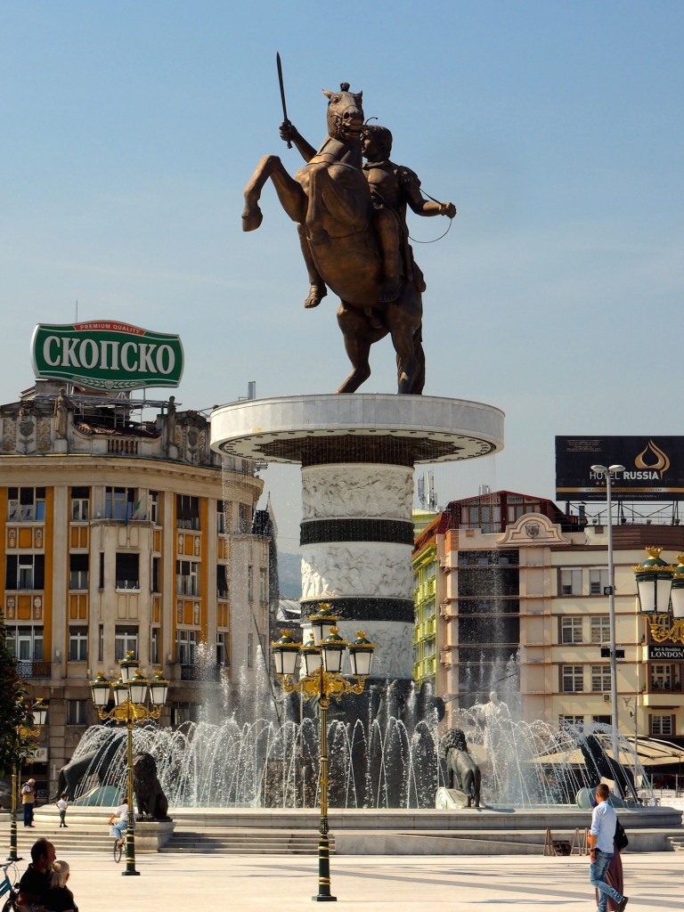 The flashpoint piece of Skopje 2014 is a twenty-two meter high statue entit...